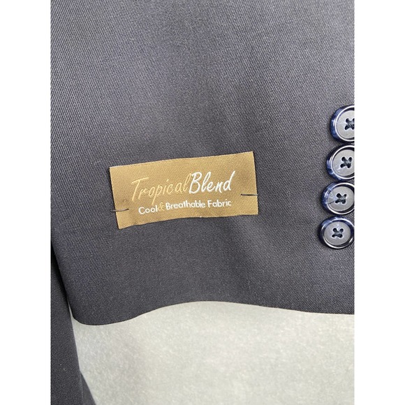 JoS A. Bank Tropical Blend Blazer Men's 42S 2-Button Blue Wool Cotton Blend NEW - Picture 6 of 10